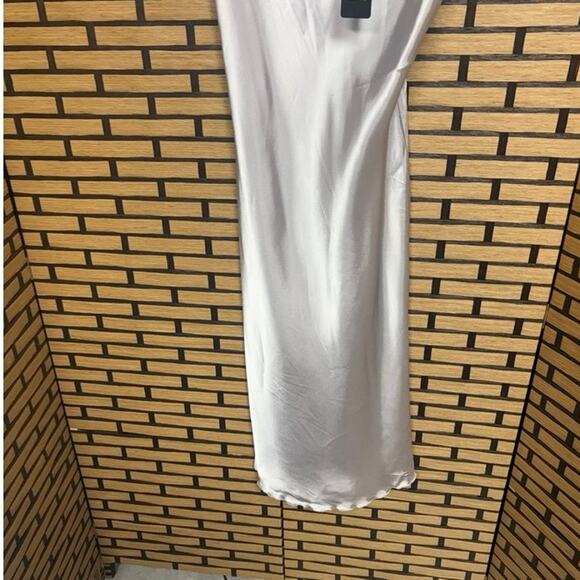 Bebe Silver Midi Slip Dress Size Small - Picture 4 of 9